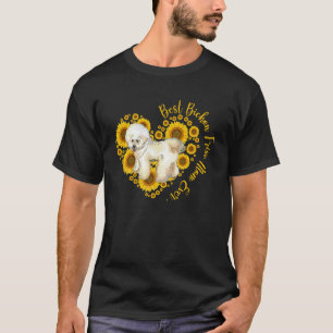 T-shirt Bichon Frise Maman Tournesol Coeur Fête des Mères
