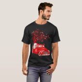 T-shirt Bichon Frise Riding Camion Rouge Saint-Valentin Pa (Devant entier)