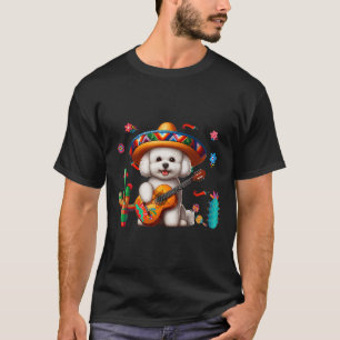 T-shirt Bichon Frise Sombrero Guitare Mexicaine Cinco De M