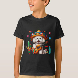 T-shirt Bichon Frise Sombrero Guitare Mexicaine Cinco De M