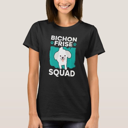 T-shirt Bichon Frise Squad Curly Hair Puppy (Devant)