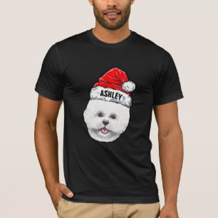 T-shirt Bichon Frisé Terrier Casquette de Noël Chien Big