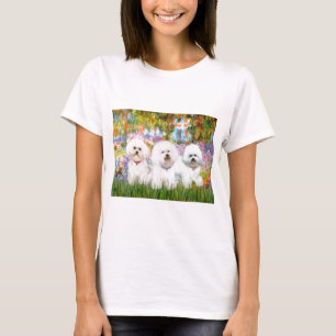 T-shirt Bichon Frise Trio - Jardin (VG)