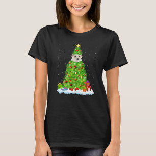 T-shirt Bichon Frise Xmas Éclairage Arbre Drôle Bichon Fri