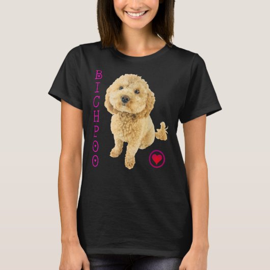 T-shirt Bichpoo Chien Chien Chien Chien Poodle Croix Noodl (Devant)