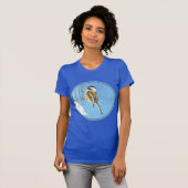 T-shirt Bickadee sur la peinture d'alimentation - Oiseaux (Devant entier)