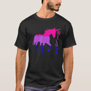 T-shirt Bicorn Bisexual Drapeau Unicorn Lgbtq Bisexual