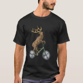 T-shirt Bicycle Elk Deer Forest Nature Elk (Devant)