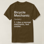 T-shirt Bicycle Mechanic Defined  Funny Definition  (Design devant)