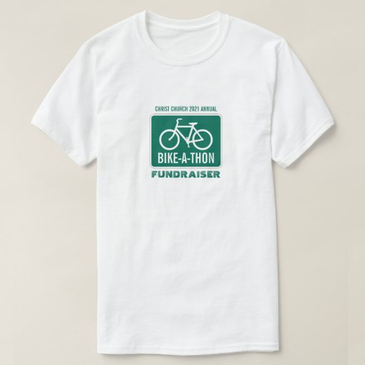 T-shirt Bicycle Sign, Charity Bike-a-Thon Event (Design devant)