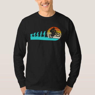 T-shirt bicycles cyclists bicyclists evolution of man moun
