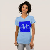 T-shirt Bicyclette - Bleu (Devant entier)