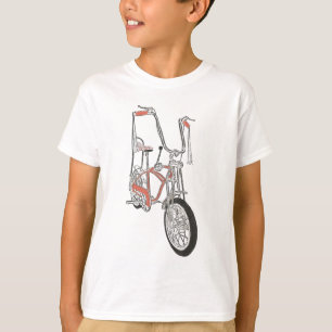 T-shirt Bicyclette orange classique de vélo des années 6