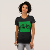 T-shirt Bicyclette - Vert laiton (Devant entier)