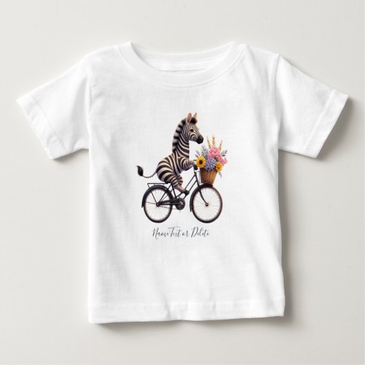 T-Shirt Bicyclette Zèbre Bicyclette (Devant)