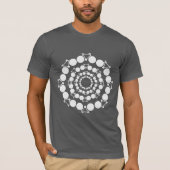 T-shirt Bicyclettes blanches stylisées Mandala (Devant)