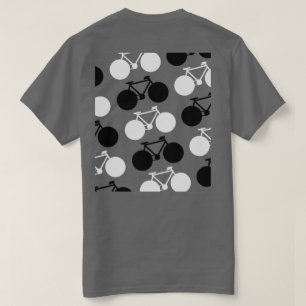 T-shirt bicyclettes en noir et blanc, moderne & design