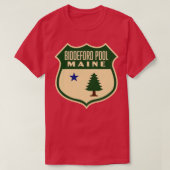 T-shirt Biddeford Pool Maine Retro Pine Tree Shield Vert (Design devant)