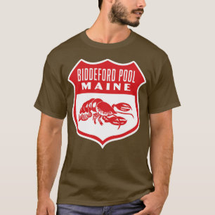 T-shirt Biddeford Pool Maine Retro Shield Red