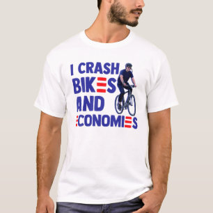 T-shirt Biden Bicyclette Drôle Biden Tombant Mème I Crash 