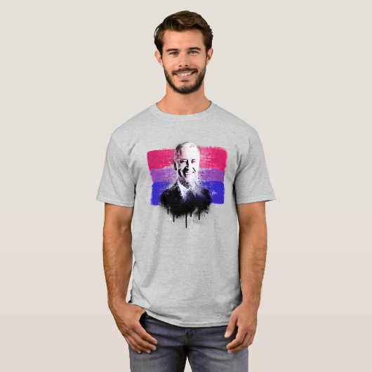T-shirt Biden Bisexual Pride (Devant entier)