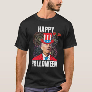 T-shirt Biden drôle confondu Halloween Happy Anti Biden 4T