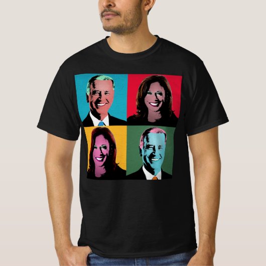 T-shirt BIDEN HARRIS 2020 Pop Art (Devant)