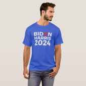 T-shirt Biden Harris 2024 Bleu (Devant entier)