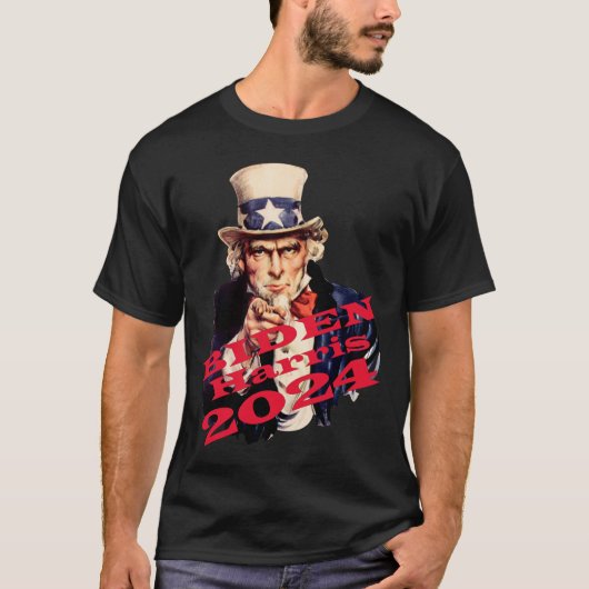 T-shirt Biden Harris 2024 Vote Blue Democratic Ticket (Devant)