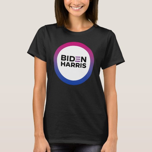 T-shirt Biden Harris Bisexual Pride (Devant)