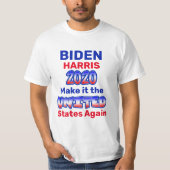 T-shirt Biden Harris fait à nouveau les Etats-Unis (Devant)