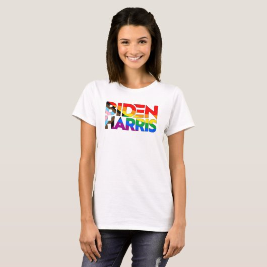 T-shirt Biden Harris LGBTQ+ Progrès (Devant entier)