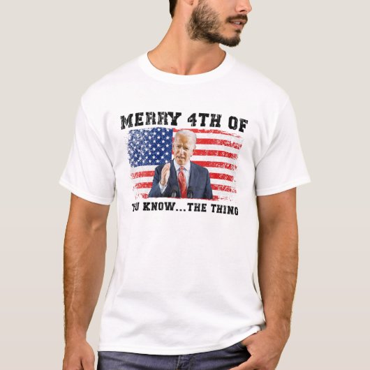T-shirt Biden Joyeux 4E D'Entre Vous Connaissez La Chose (Devant)