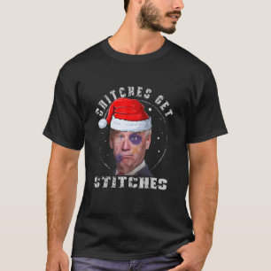 T-shirt Biden Père Noël Snitches Obtenez Des Points Drôle 
