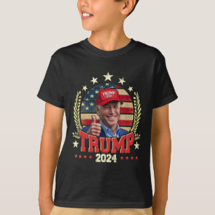 T-shirt Biden Portant Trump Chemise Casquette Rouge Drôle 
