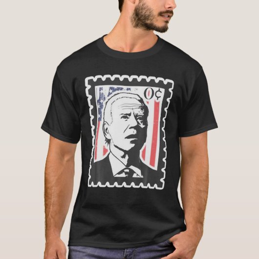 T-shirt Biden Zero Cents Timbre 0 Président Biden Pas de C (Devant)