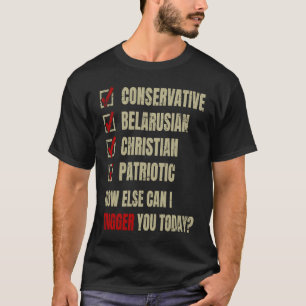 T-shirt Biélorusse chrétien patriotique conservateur