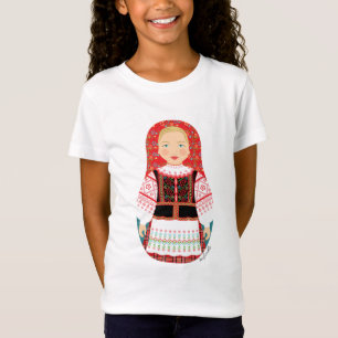 T-Shirt Biélorusse Matryoshka Girls Baby Doll (Montée)