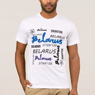 T-shirt Biélorussie funky Б е л р а с Fleur de maïs у T-sh