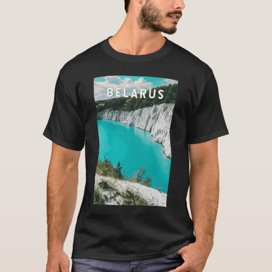 T-shirt Biélorussie Illustration Voyage Art Vintage (Devant)