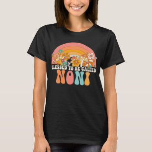 T-shirt Bienheureuse d'être appelée Noni Rainbow Groovy Hi