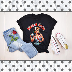 T-shirt Bienheureuse infirmière Pinup