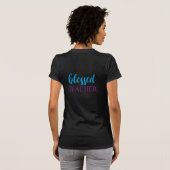 T-shirt Bienheureuse Typographie de l'enseignant (Dos entier)