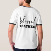 T-shirt Bienheureuse Typographie de l'enseignant (Dos)