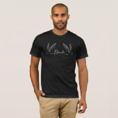 T-shirt Bienheureuse Typographie De Script Doves Vêtements (Devant entier)