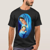 T-shirt Bienheureuse Vierge Marie avec Bébé Jésus (Devant)