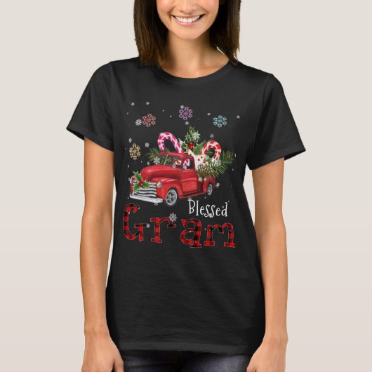 T-shirt Bienheureux Gram Noël Camion Rouge cadeau pour gra (Devant)