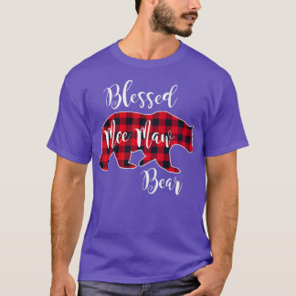 T-shirt Bienheureux Mee Maw Ours Rouge Buffalo Chèque Plai