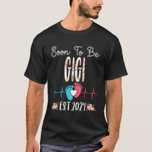 T-shirt Bientôt Être Gigi Est2024 Jote Fleur Grossesse Ann
