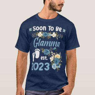 T-shirt Bientôt Être Glamma Est 2023 Grossesse Faire-part